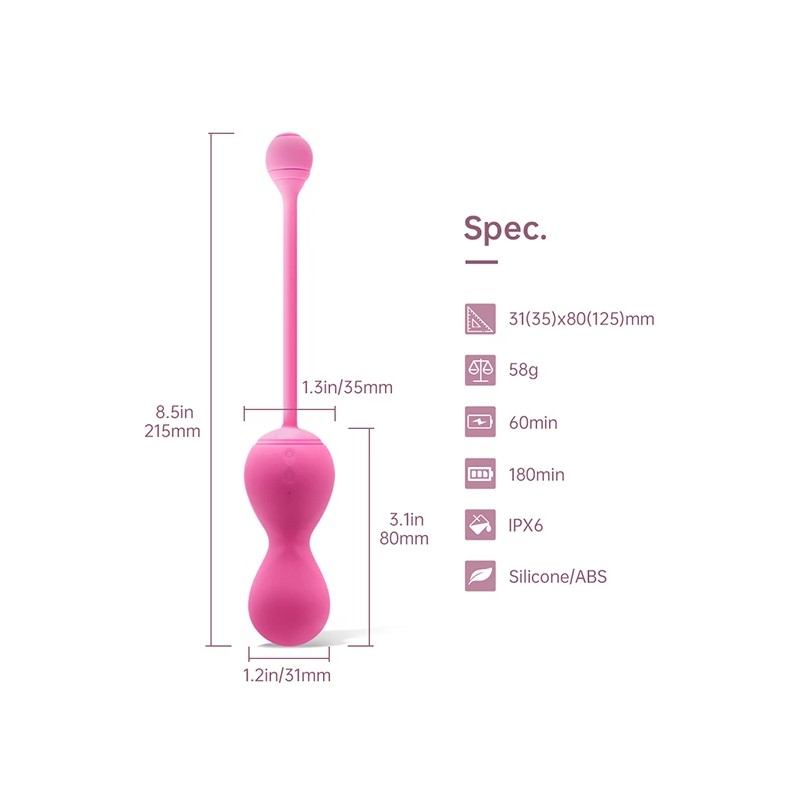 Kulki gejszy - Magic Motion Smart Kegel Master Pink